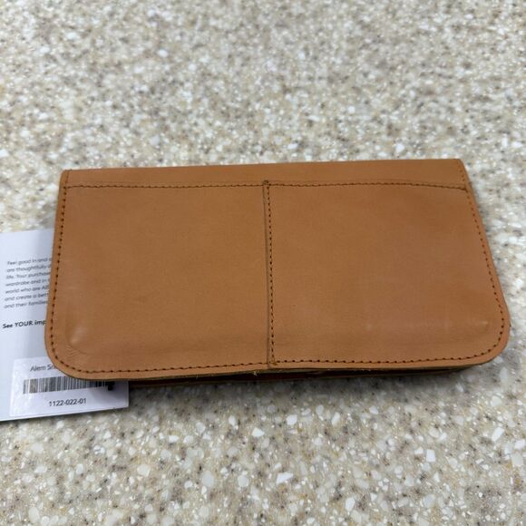 NWT Able Alem Snap Leather Wallet in Cognac - Picture 6 of 7